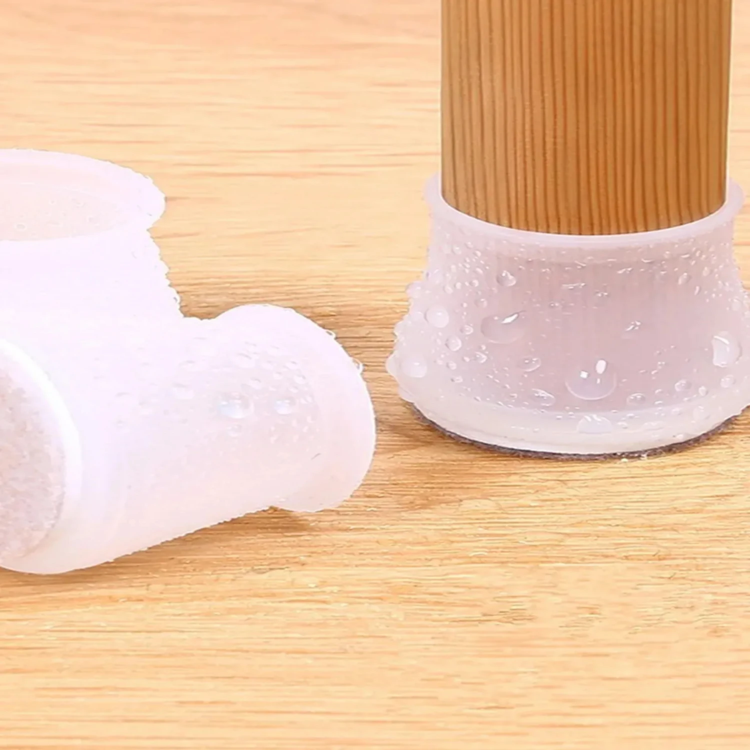 24 Lü Kaydırmaz 24'lü Kaydırmaz Çizdirmez Mobilya Sandalye Masa Zemin Silikon Koruyucu Pabuç Ayak Kılıf