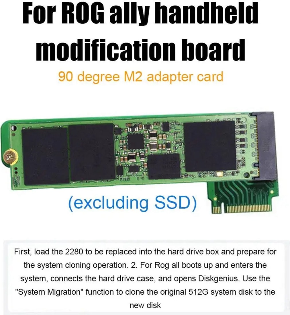 Asus Rog Ally M.2 NVME Transfer Kartı 2280 PCIe 4.0 Rog Ally Modifiye M2 Sabit Disk Oyun Aksesuarları (Yurt Dışından)