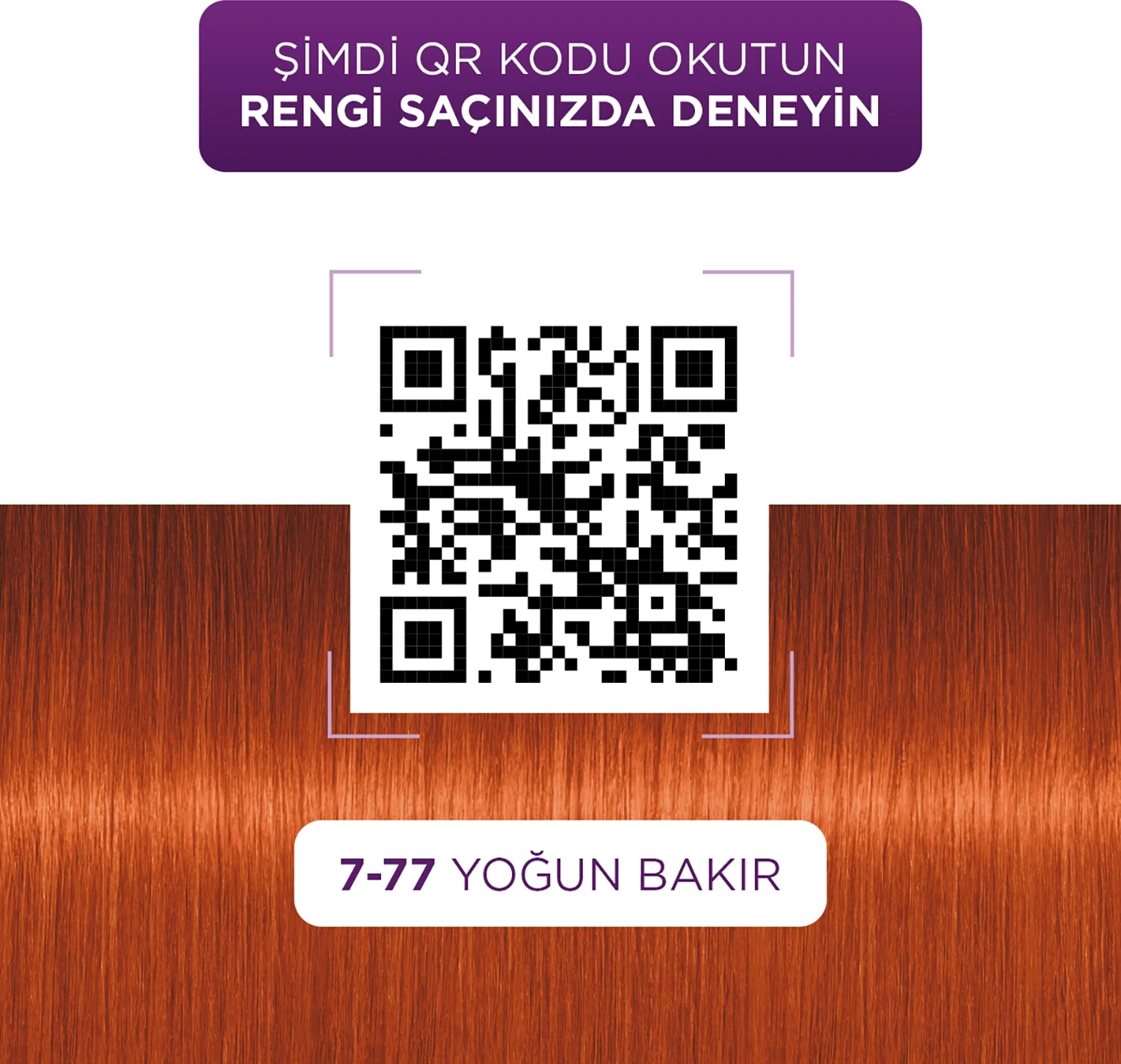 Göz Alıcı Renkler 7-77 Yoğun Bakır Pentanol & Besleyici Yağ İçeren Saç Boyası 115 ml