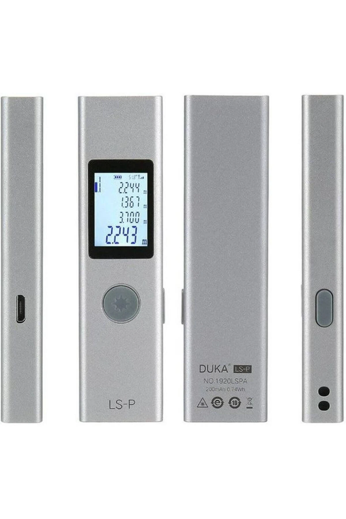 LS-P Lazermetre 40 Metre Yüksek Hassasiyet Dijital Mesafe Ölçüm Cihazı Şarjlı Rangefinder LSP