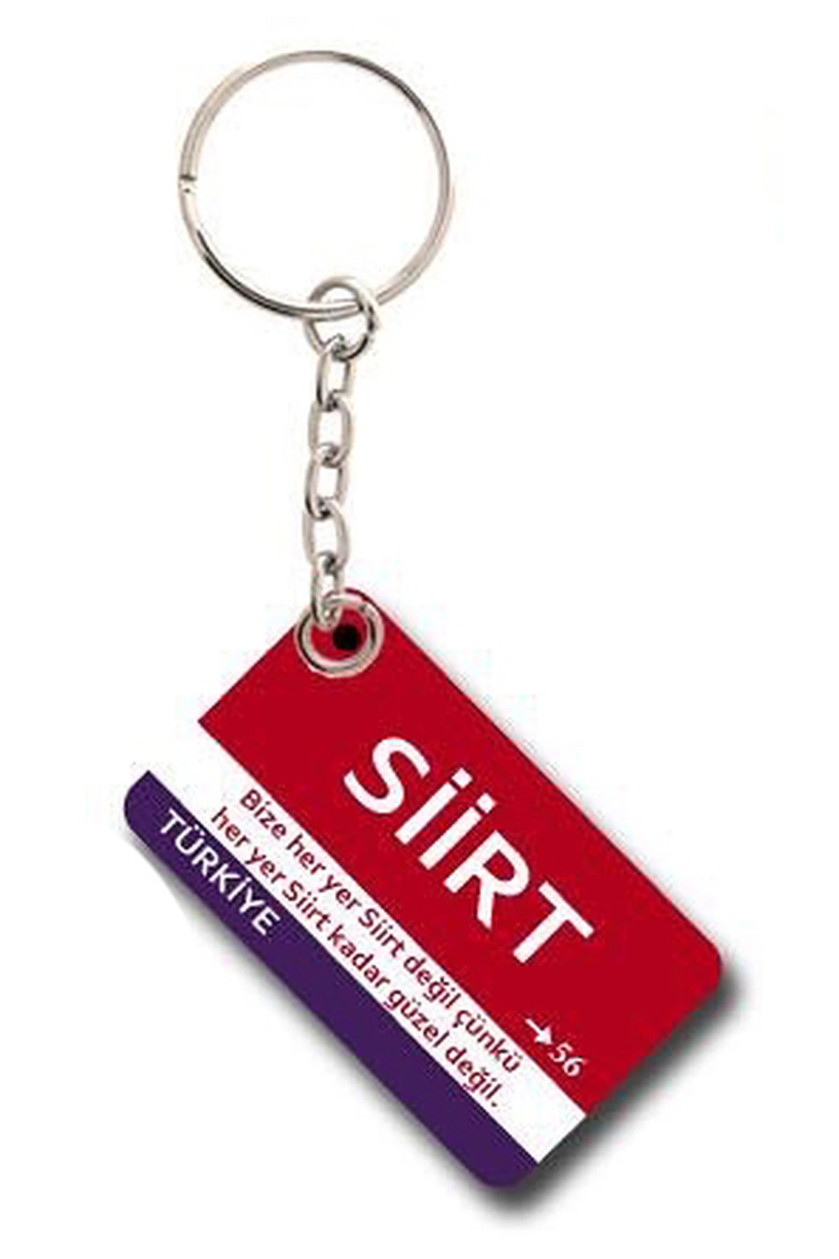 Ahşap Anahtarlık Şehir-İl Plaka İsimli Anahtarlık-3x5cm - Siirt-56