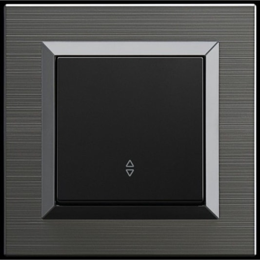 Quantum Manyetik Gri+Siyah Vavien Anahtar + Çerçeve Dahil - 1 Adet