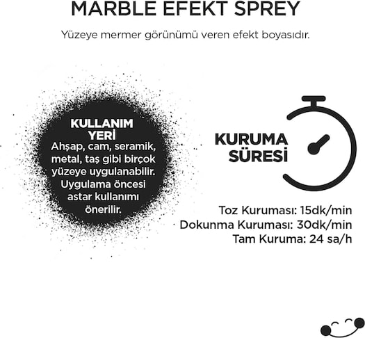 Sprey Özel Amaçlı Mermer Efekt Gold Rengi 200 ml