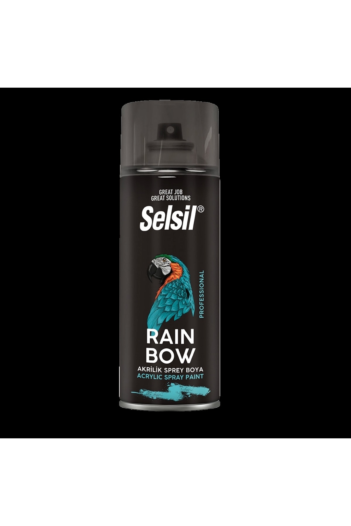 Rainbow Akrilik Sprey Boya - Siyah Parlak 400 ml