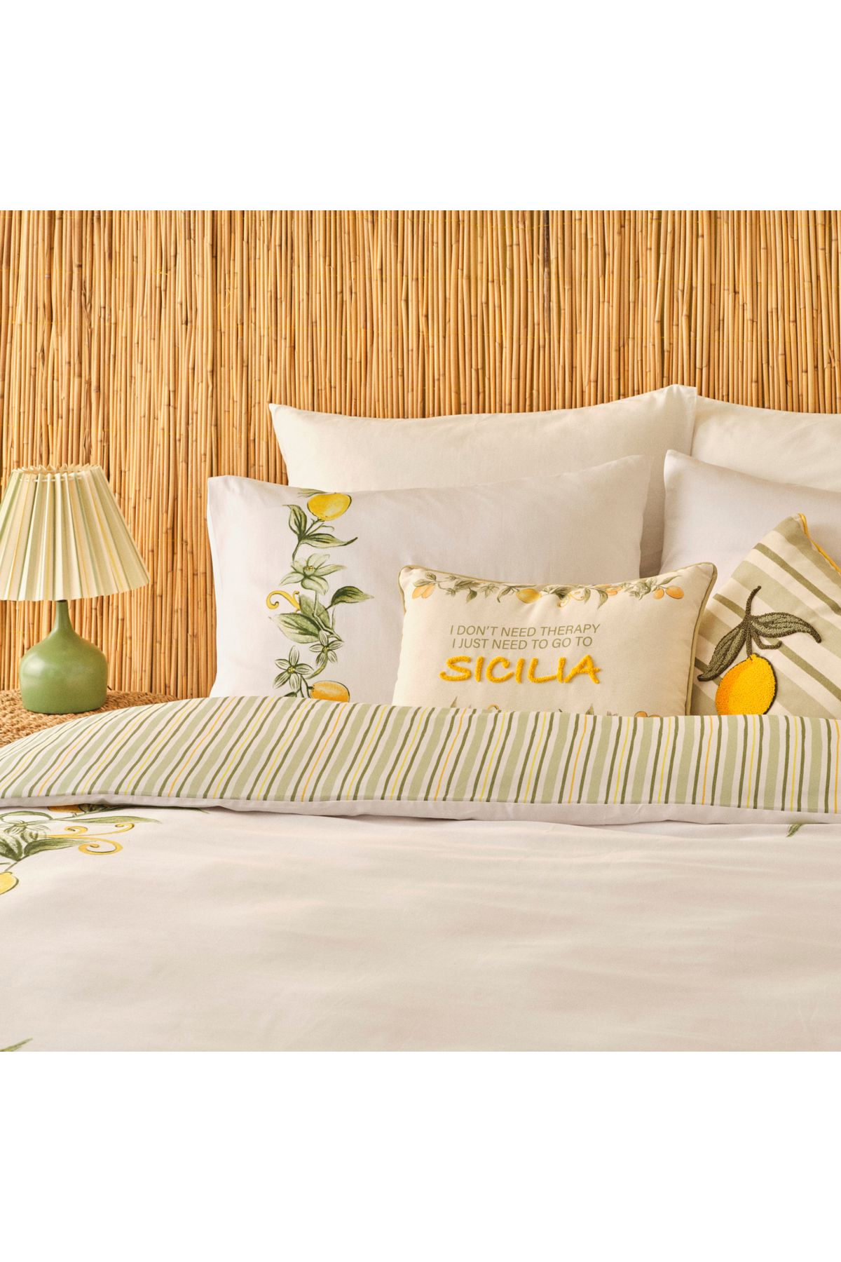 %100 Pamuk Saten Sicilia King Size Nevresim Seti Beyaz (240x220 cm)