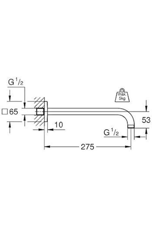 Rainshower® Modern Tepe Duşu Dirseği 275 mm - 27488000