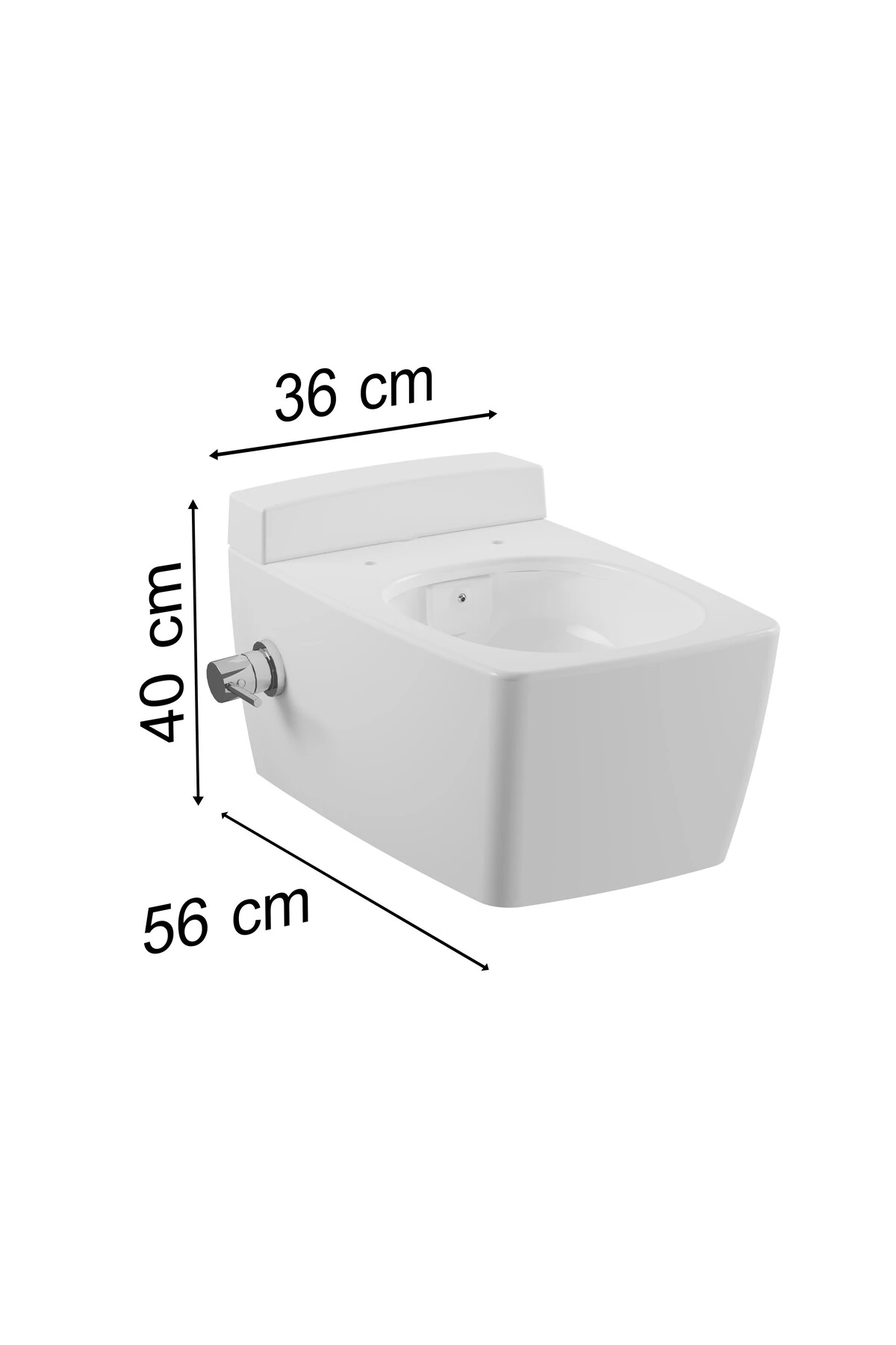 Metropole 7672B003-7212 Rim-ex Asma Klozet,Termostatik Ara Musluklu, Fresh, 56cm