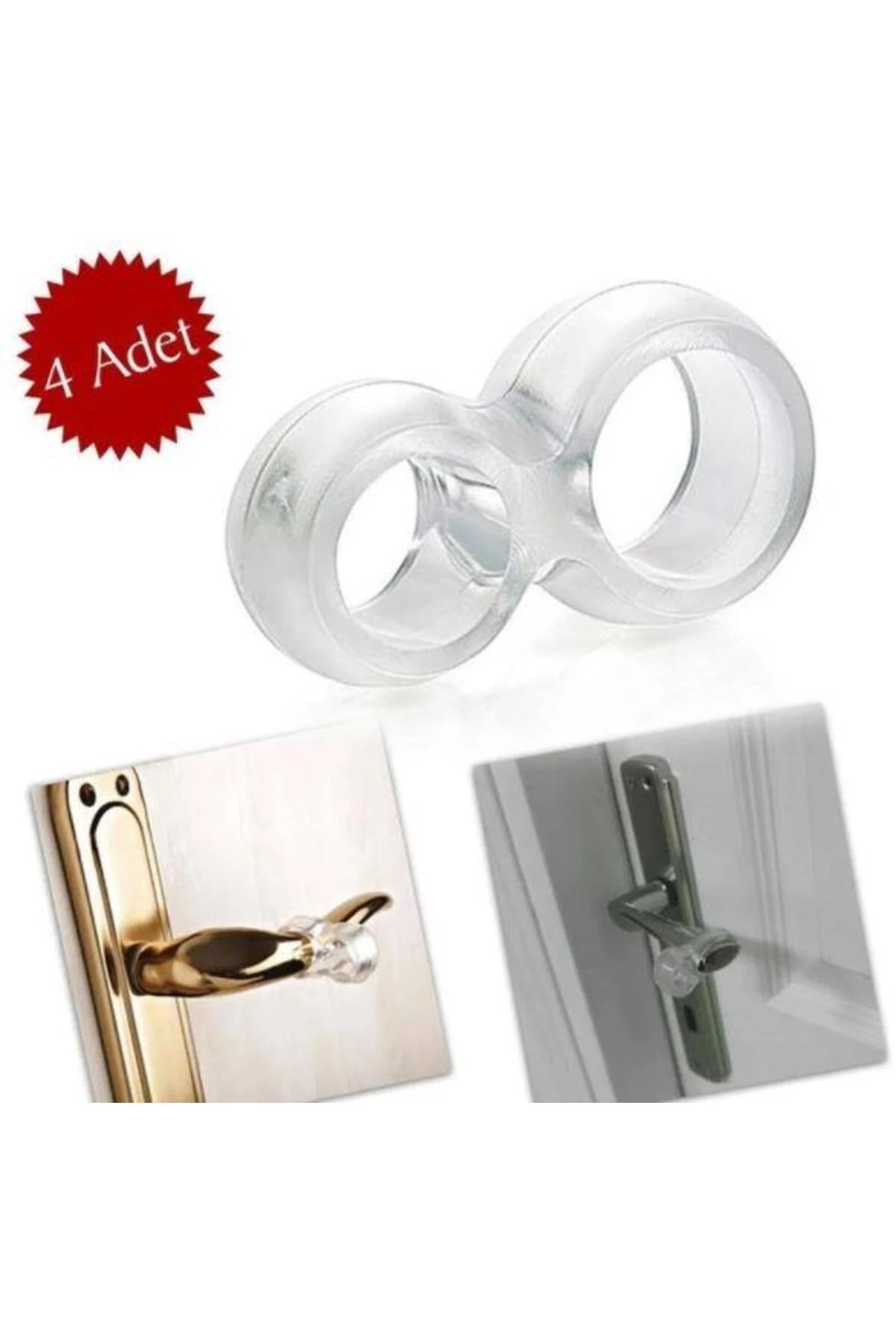 Slikon Kapı Kolu Stoperi Pencere Kolu Yassı Duvara Çarma Önleyici