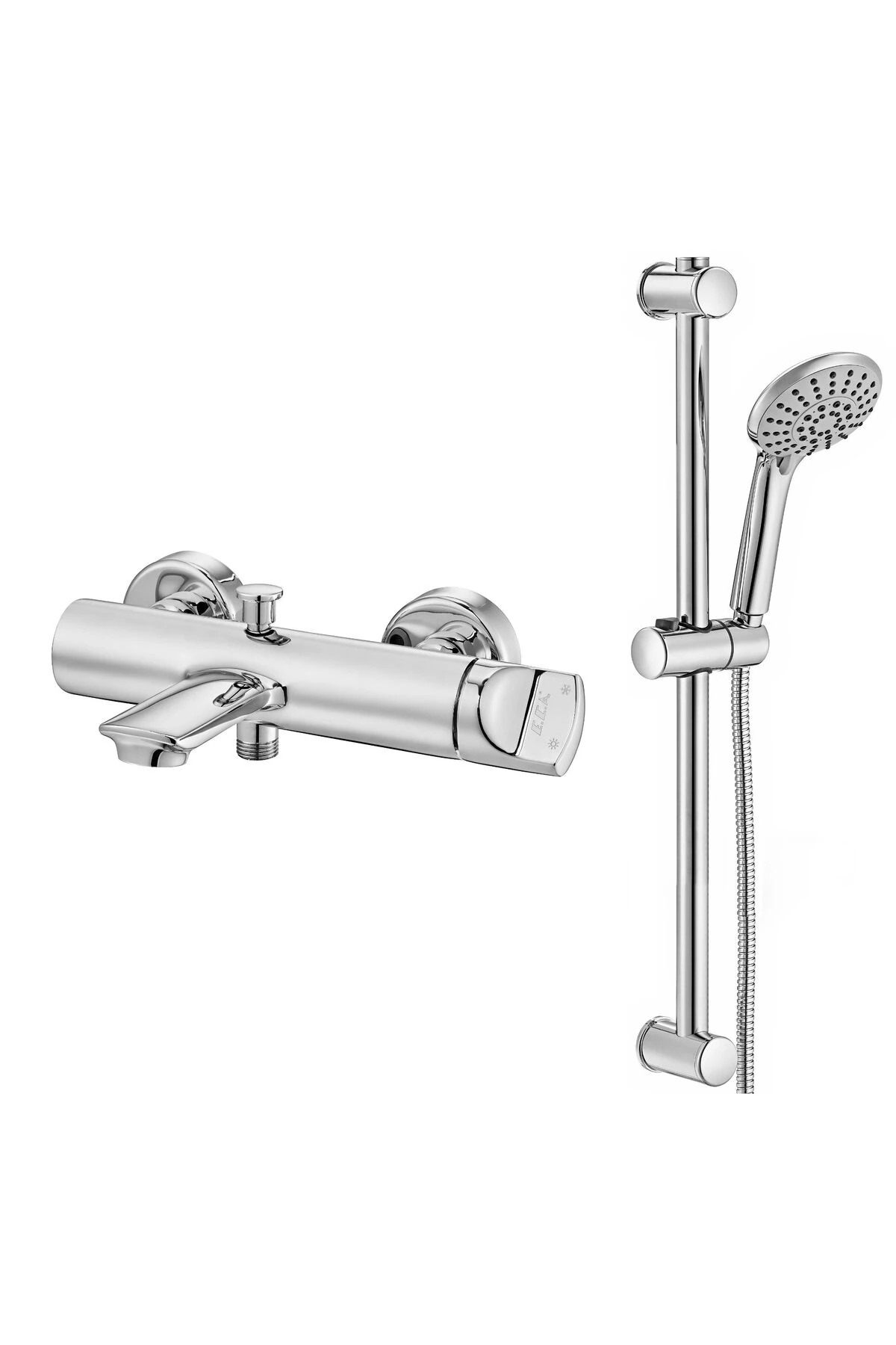 Myra Banyo Bataryası + ECA Logica Sürgülü Duş Seti Üst Takımı