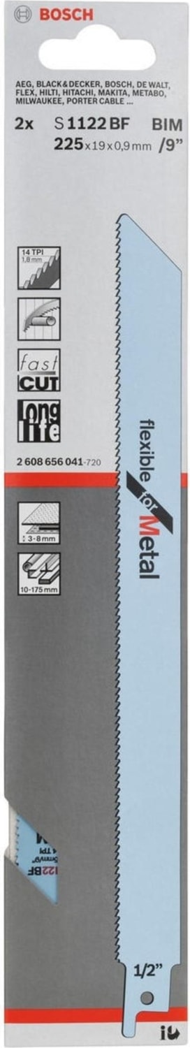 BOSCH S 1122 Bf Flexible For Metal 2'li Panter Testere Bıçağı - 2608656041