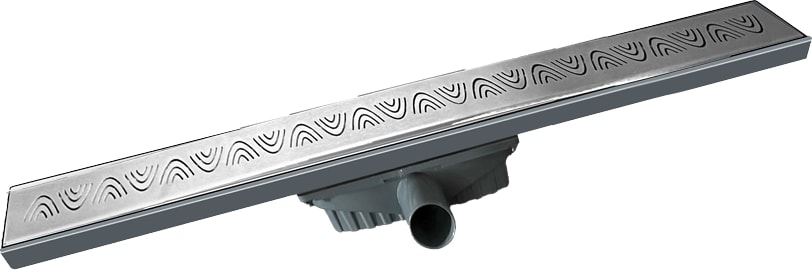 Banyo Paslanmaz Çelik Drenaj Kanalı Duş Su Gider Tahliye Izgarası Bumerang Model 80 cm