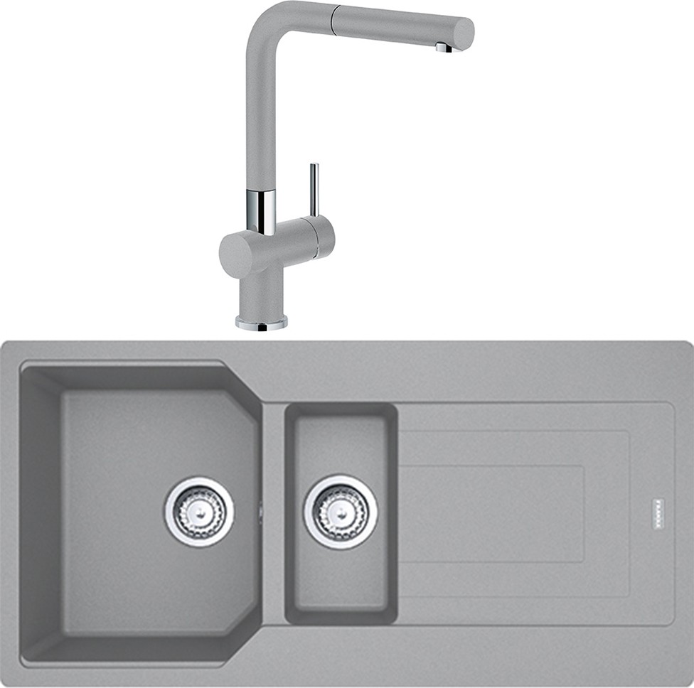 Urban Ubg 651-100 1,5 Gözlü Granit Eviye + Active Plus Doccia Armatür (Stone Grey)