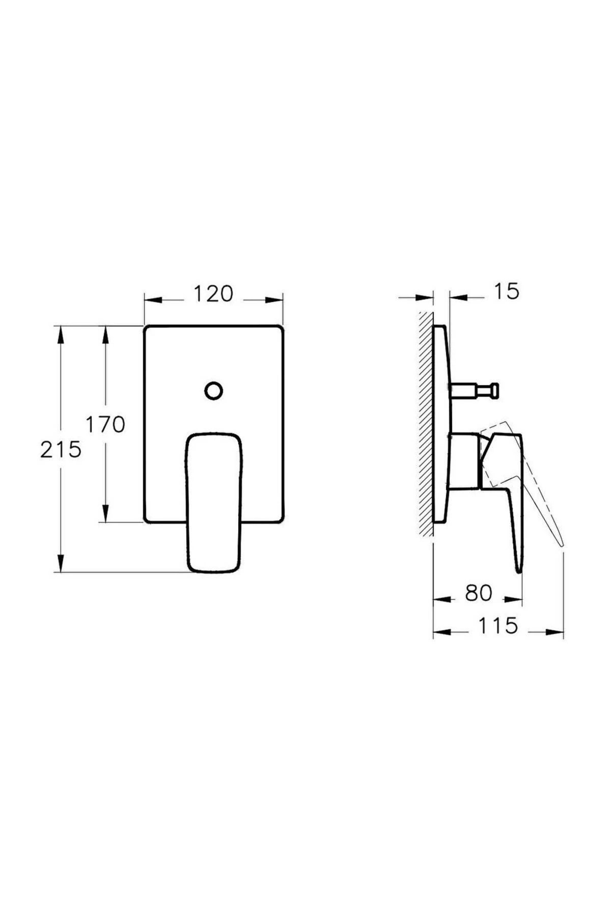 Root Square Ankastre Banyo Bataryası (Sıva Üstü Grubu), f.nikel