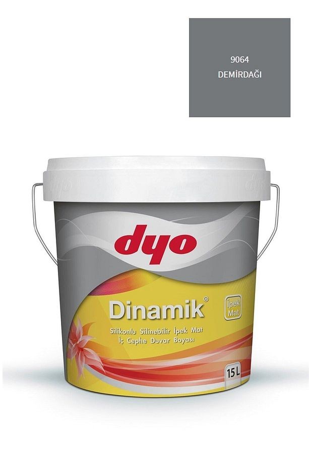 Dinamik Silikonlu Silinebilir Ipek Mat Iç Cephe Duvar Boyası 9064 Demirdağı 15 Lt