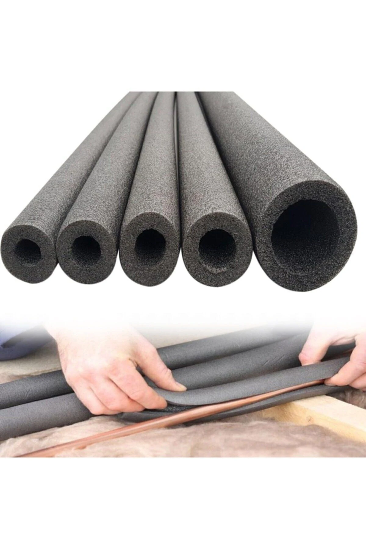 2 Metre 89/10 Mm Polietilen Izole Boru Kılıfı