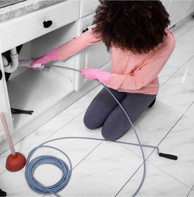 Premium 10 Metre Tıkanıklık Açma Klozet Gider Açıcı Boru Temizleme Özel Uçlu Spiral Kanal Susta