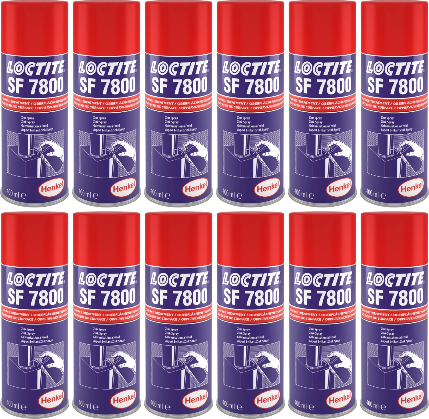 Henkel Loctıte SF7800 Çinko Sprey 400 ml - 12 Adet
