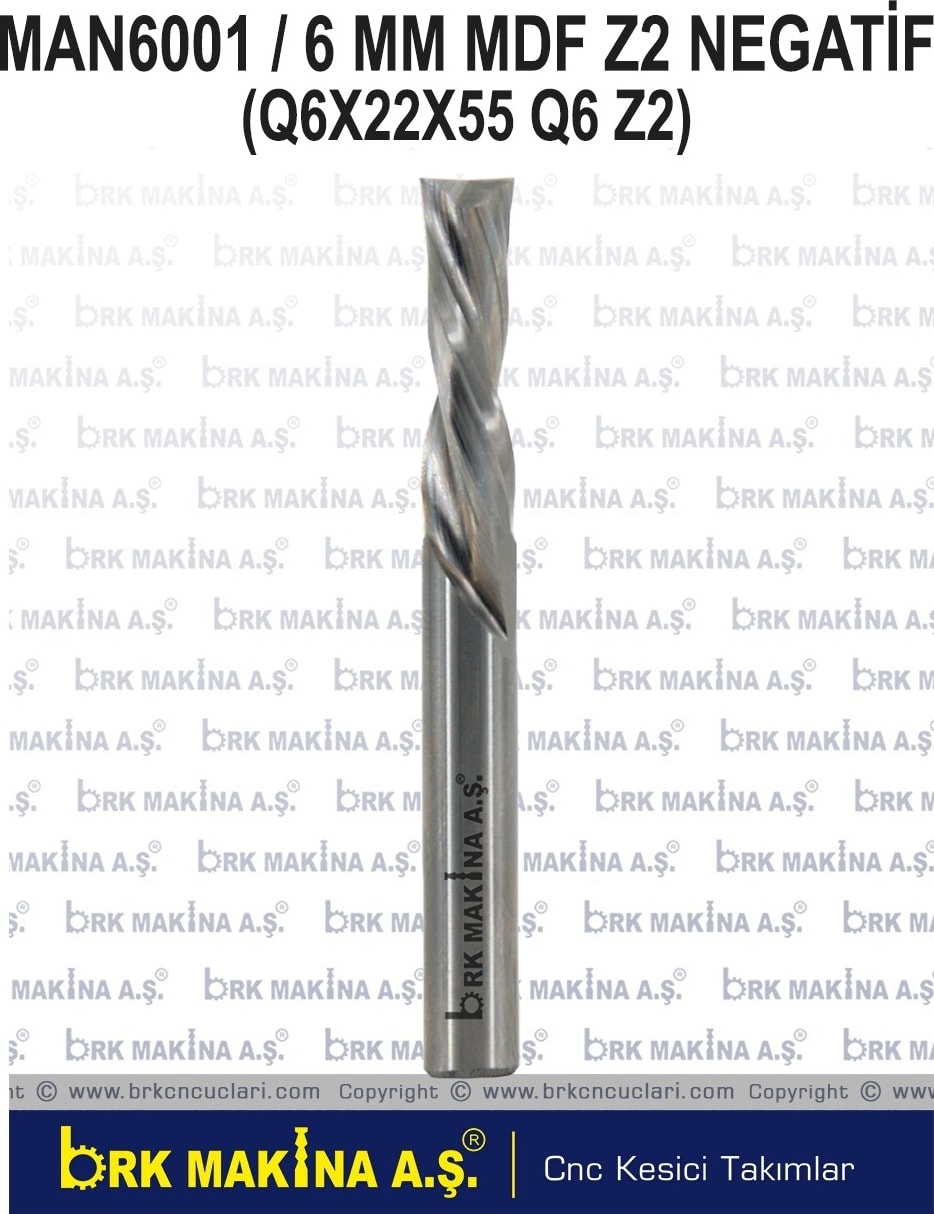 BOSCH 6 mm Negatif Karbür Freze