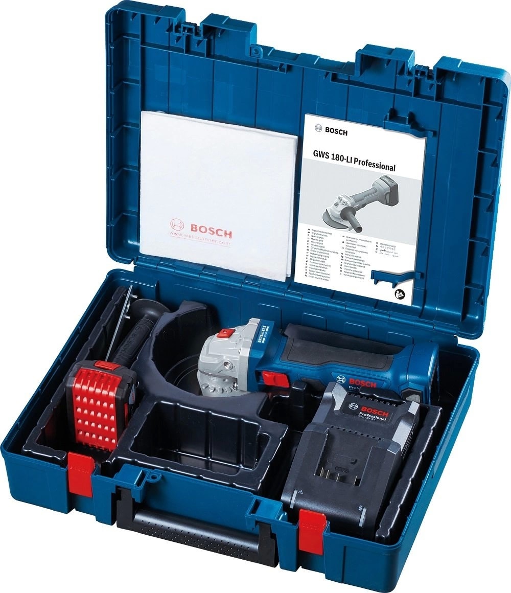 BOSCH Gws 180-LI Akülü Avuç Taşlama Makinası - 06019H9025