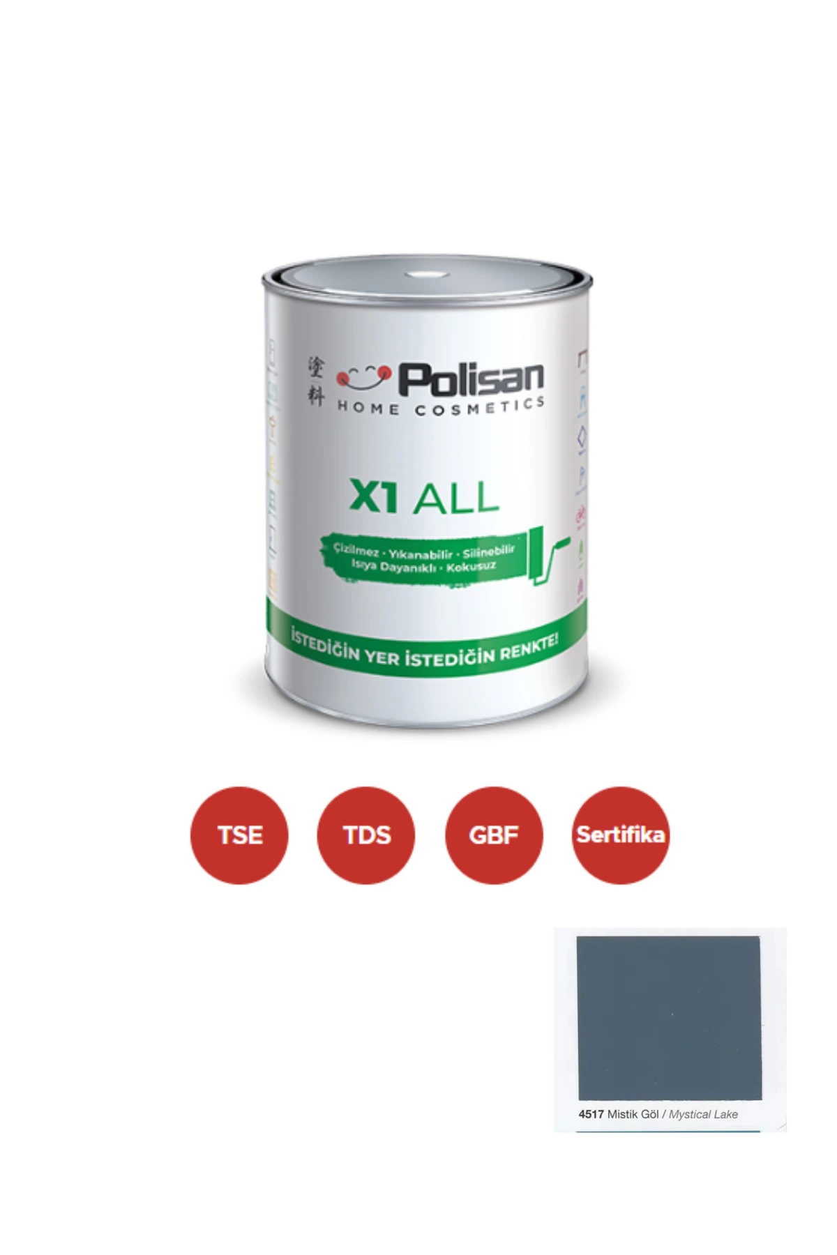 POLİSAN X1 ALL Dönüşüm Boyası 0,75 Lt Mistik Göl / 4517