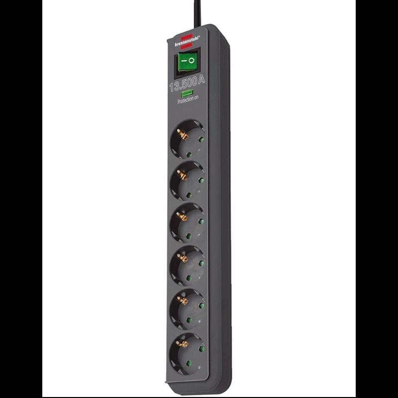 Eco Line Serisi 6 Soketli 13.500A Akım Koruyucu Priz 5 Metre