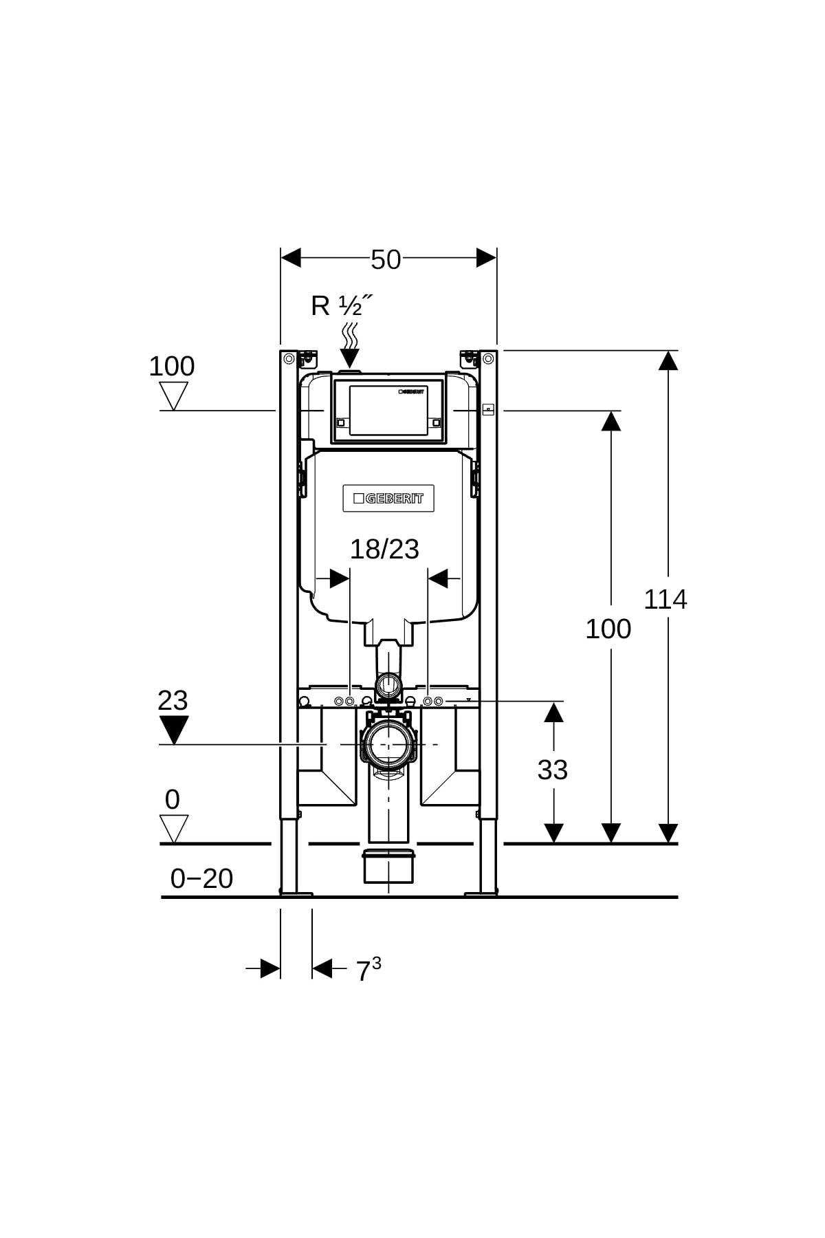 Alpha Gömme Rezervuar Duvar Önü Alçıpan Uygulamalı Set, İnce,458.175.00.1