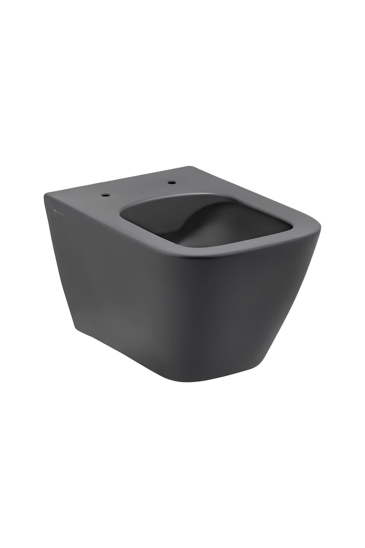 Saturn Rimout Mat Antrasit Asma Klozet A141301K, Saturn Rimout Mat Antrasit Kapak A090013
