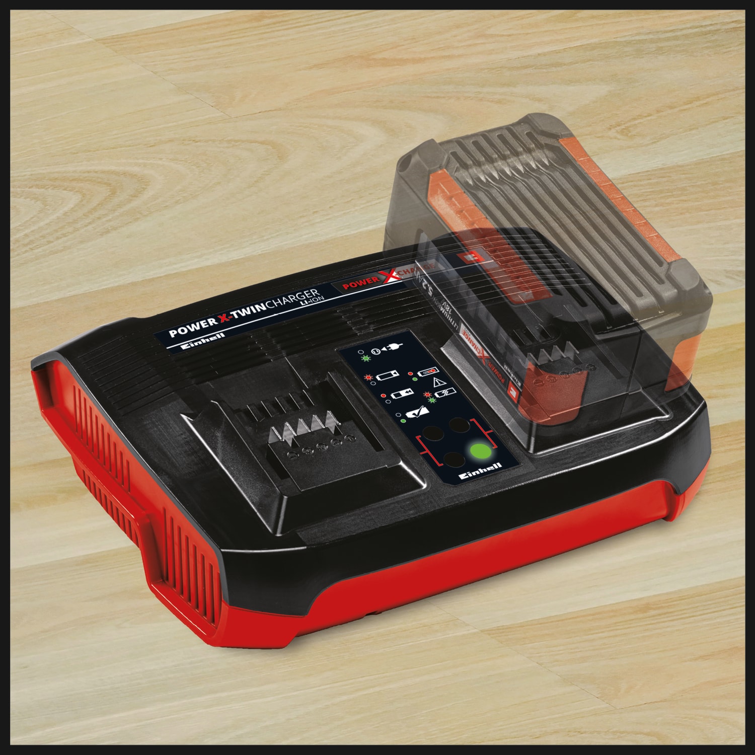 EİNHELL Orijinal Şarj Cihazı Power X-Twincharger 3A Power X-Change (18 V, ikili şarj cihazı, akü takibi, akıllı şarj yönetimi, 6'lı LED gösterge) - 4512069