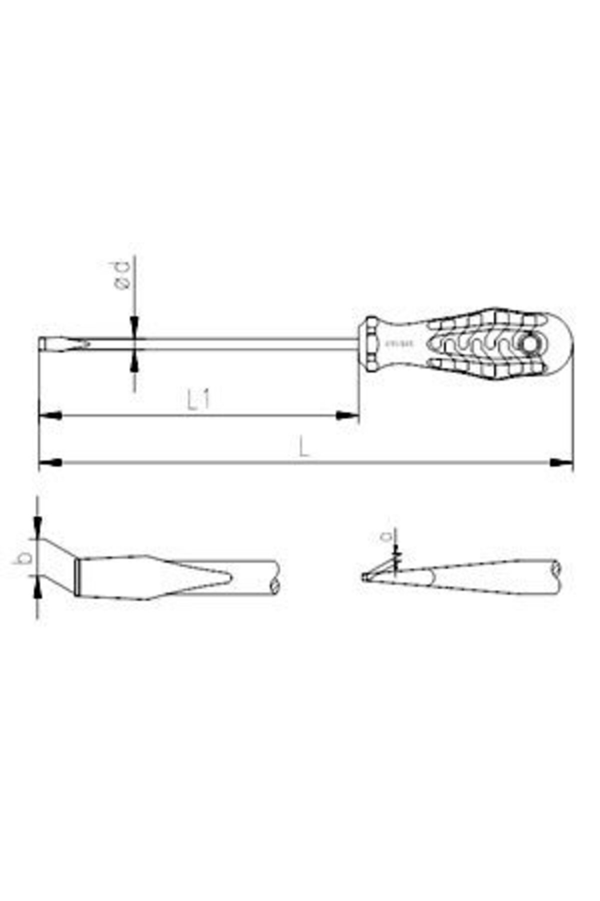 İZELTAŞ 4100171125 Kraft Serisi Düz Uçlu Tornavida 11x250