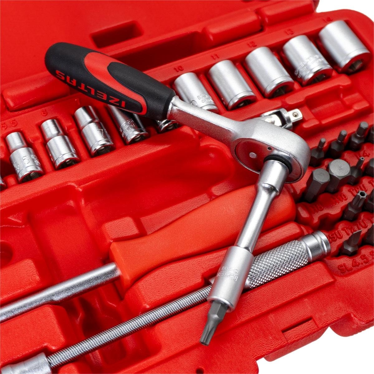 Izeltaş 1/4" Altı Köşe Mini Lokma Anahtar ve Bits Set 45 Parça