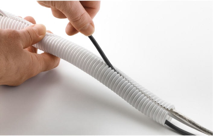 10MM Kablo Tesisat Gizleme Düzenleme Yarıklı Spiral Hortum