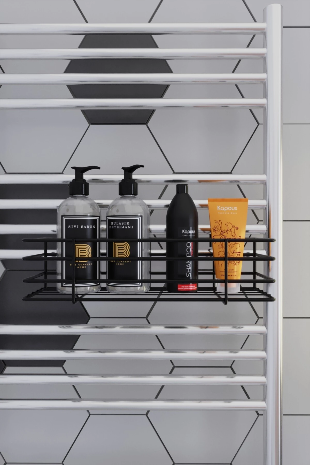 Hazneli Banyo  Aksesuar Makyaj  Kozmetik Sabunluk  Havlupan Banyo Düzenleyici Banyo Rafı