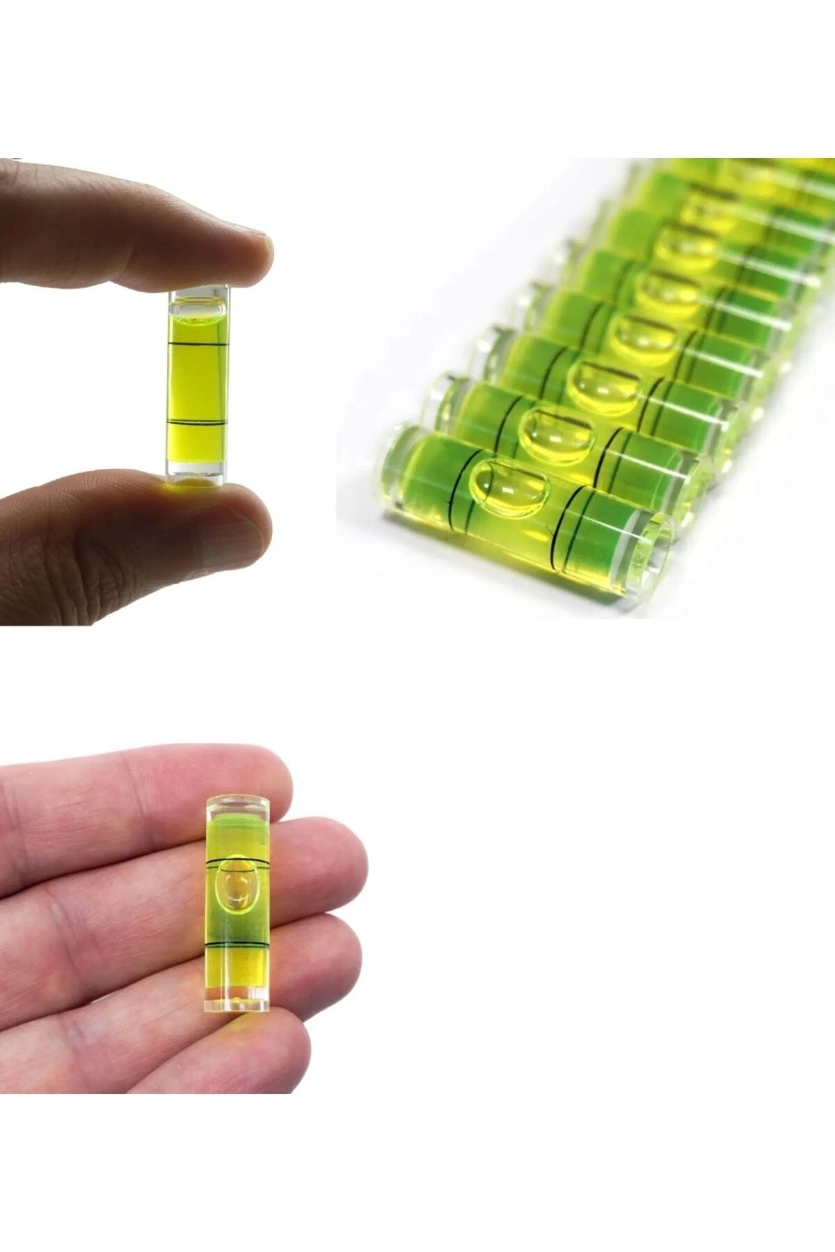 Su Terazisi Kapsülü Su Terazisi Tüpü Yatay Ölçüm (tv Askı Aparatı ) Proje 10 Adet Bubble Level