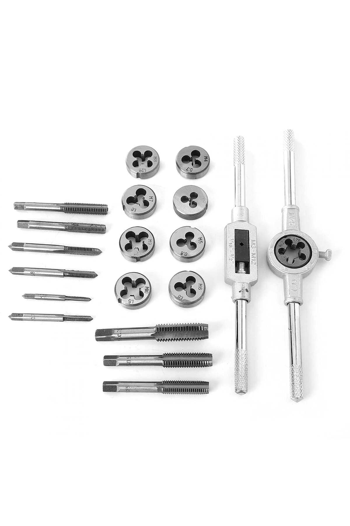 20 Parça Diş ve Yiv Açma Kılavuz Pafta Takımı Seti