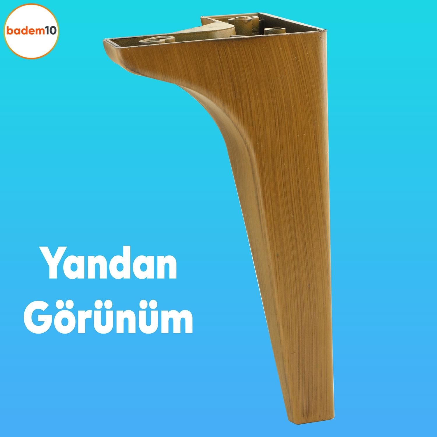 Sedef Lüks Mobilya Kanepe Sehpa Tv Ünitesi Koltuk Ayağı 19 cm Koyu Kahverengi Baza Ayakları