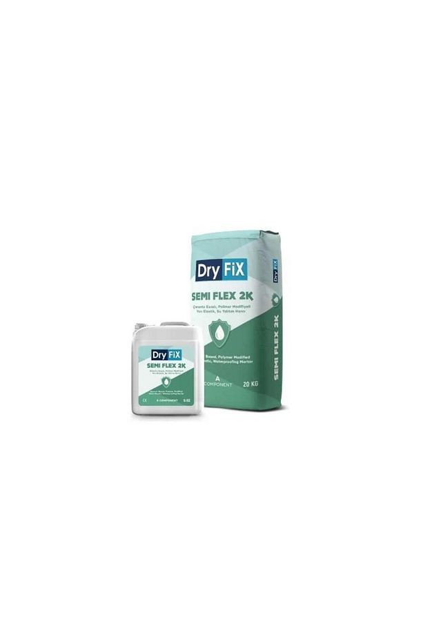 Semi Flex 2k Yarı Elastik Çimento Esaslı Sürme Su Yalıtımı 25 Kg Set