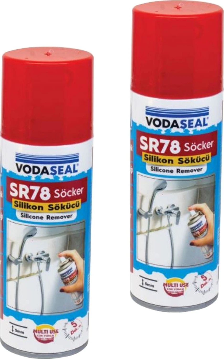 2 Adet Çok Amaçlı Silikon Etiket Mastik Yapışkan Küf Pas Sökücü SR78