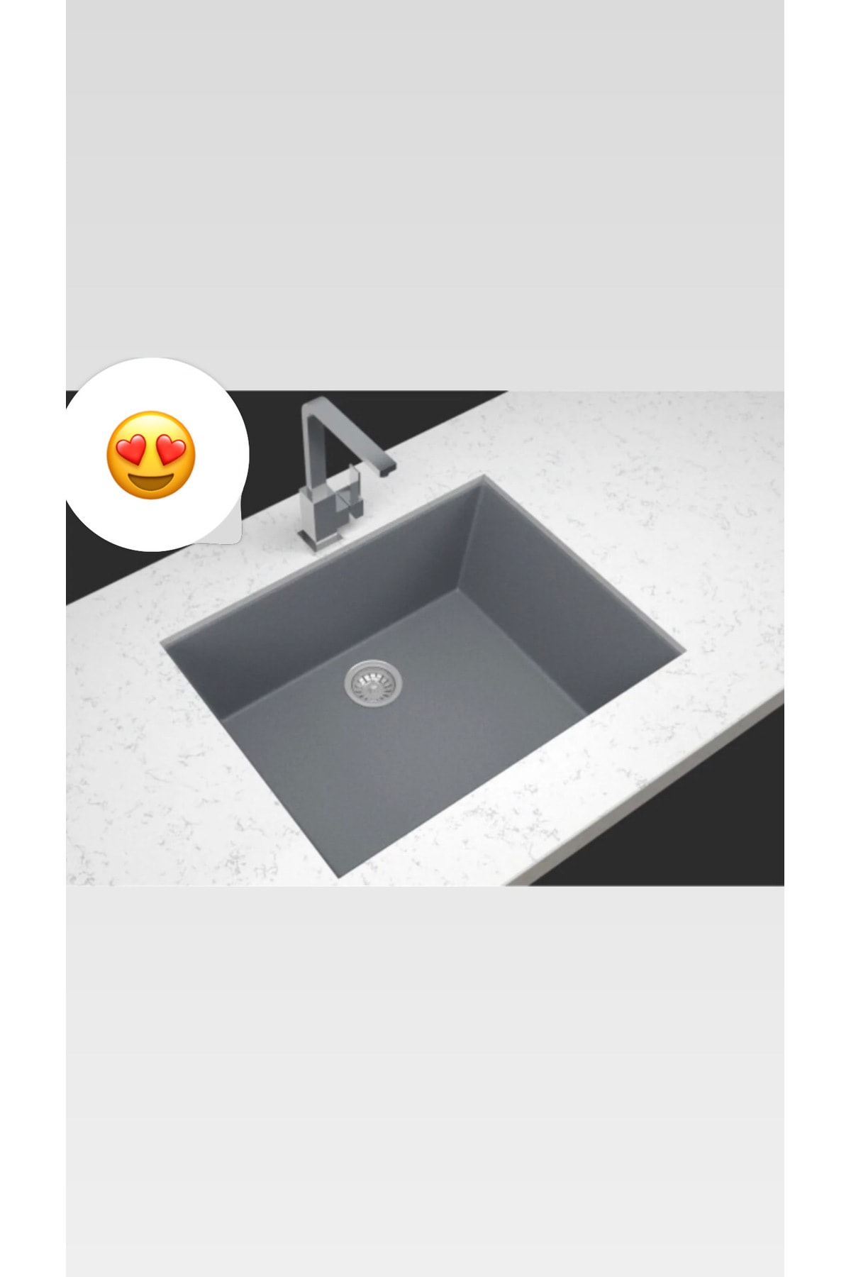 Mutfak Evyesi Granit Gri 44x54 Cm