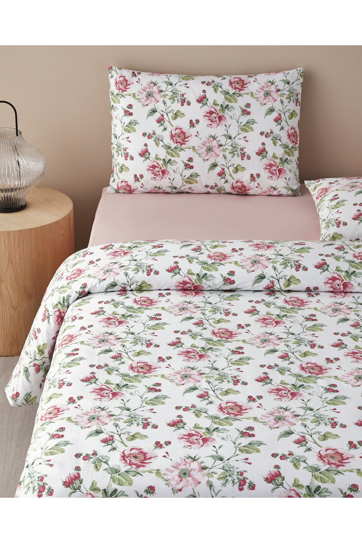 Sparkling Flowers King Size Nevresim Takımı Yeşil