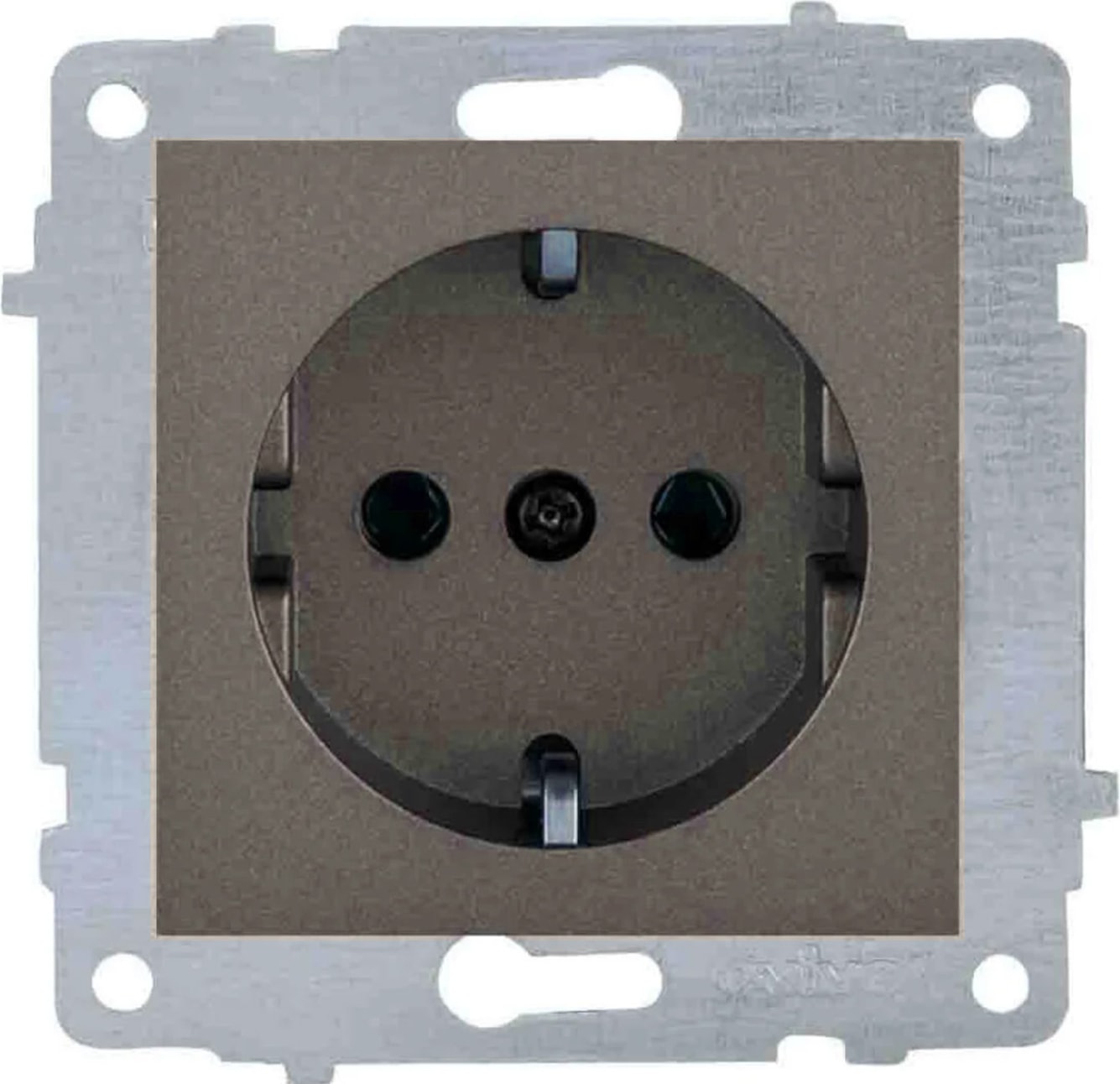 Grano Metalik Antrasit Topraklı Priz