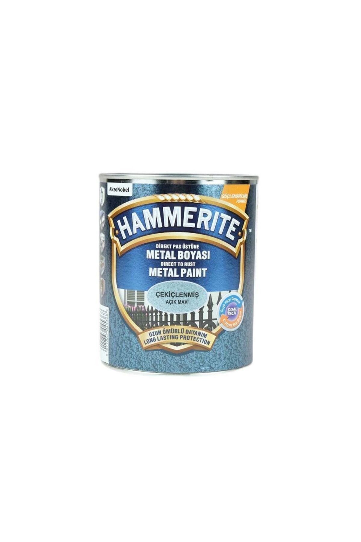 Hammerite Pas Üstü Metal Boyası Çekiçlenmiş Açık Mavi 2,5lt