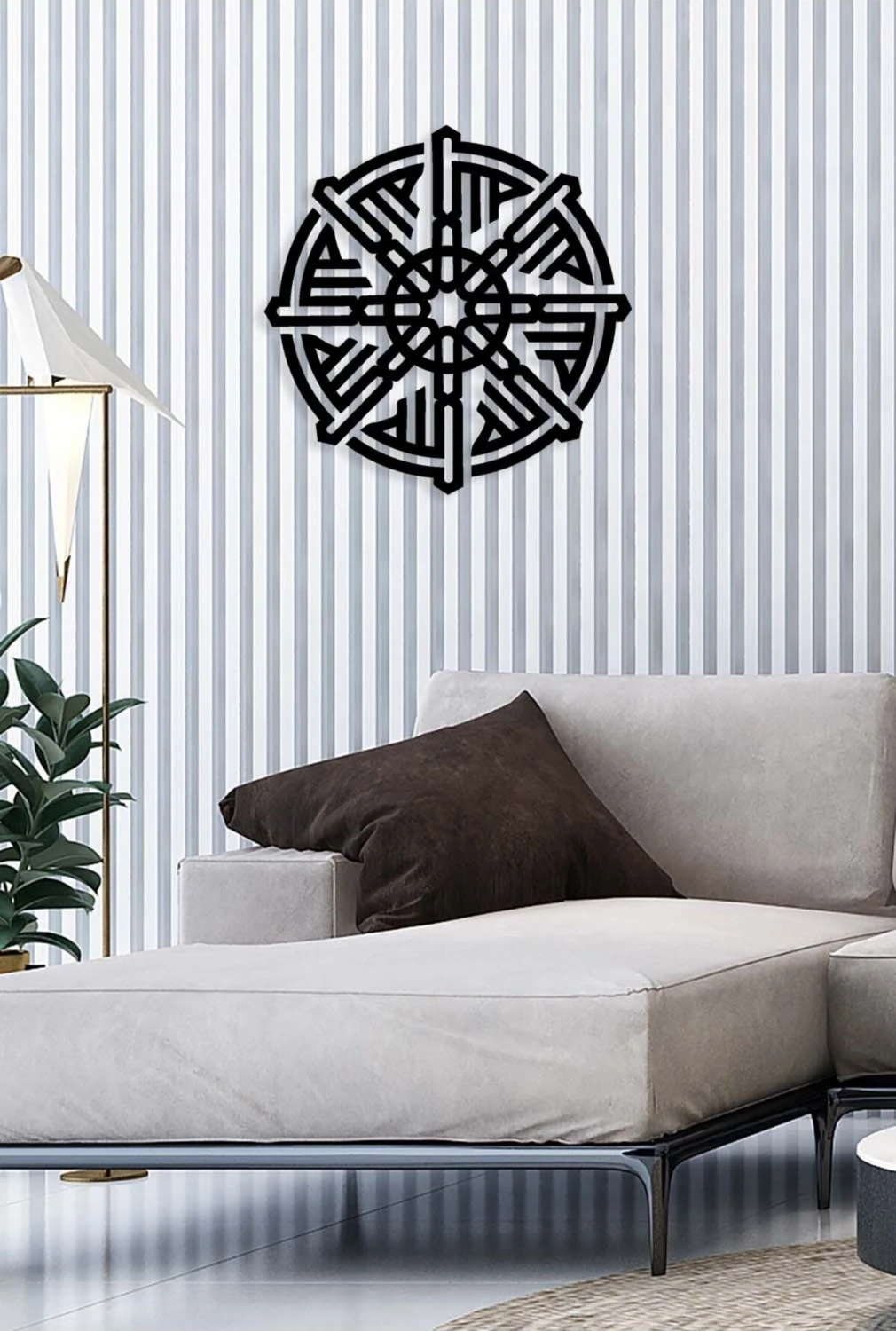 -La Ilahe Illallah Muhammeden Resulullah Islami Metal Tablo - Islami Ev Dekorasyonu - Dini Duvar Tabloları - 50 X 50 - Cm - Sıyah-Islm-052