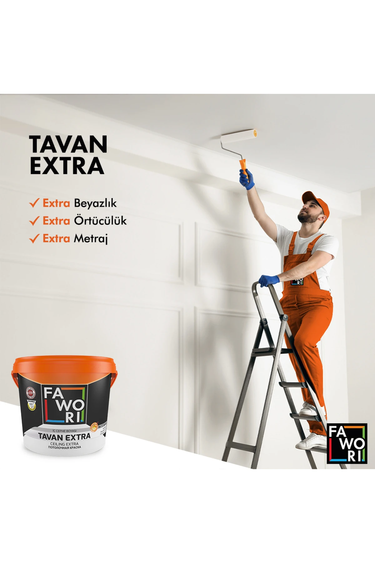 Tavan Extra Mat Beyaz İç Cephe Tavan Boyası