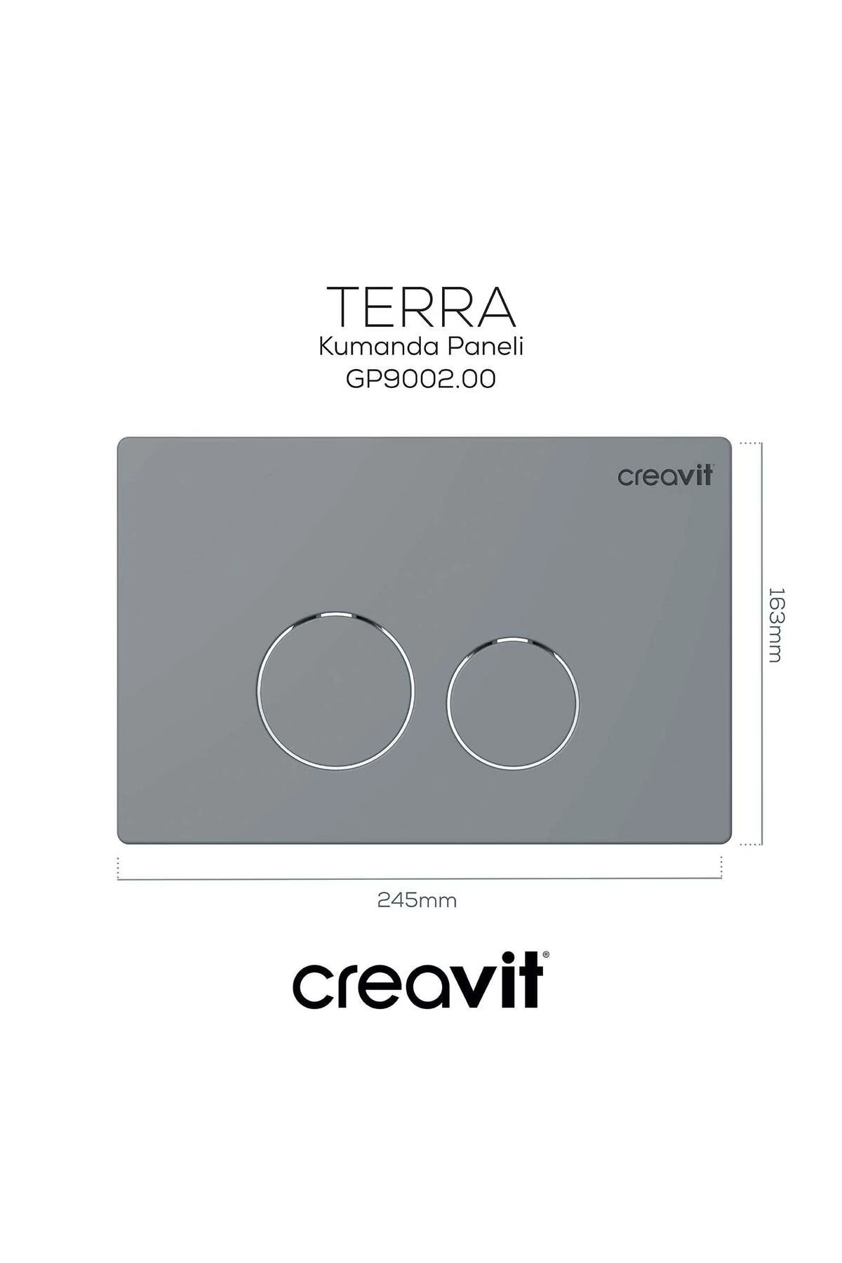 Terra Mat Gri Boyalı Kumanda Paneli