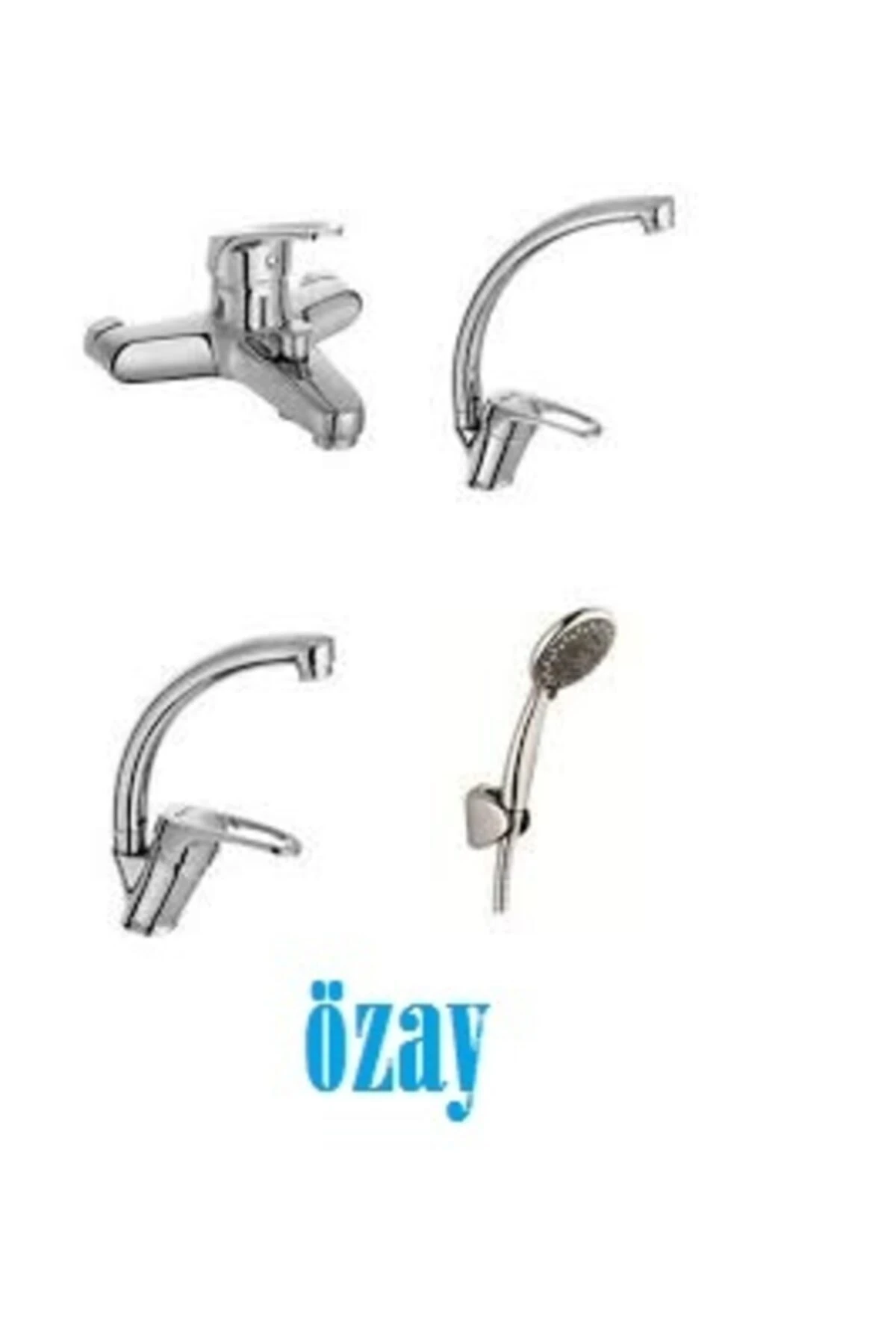 Özay Banyo 3'lü Batarya Seti +mafsallı Duş Seti