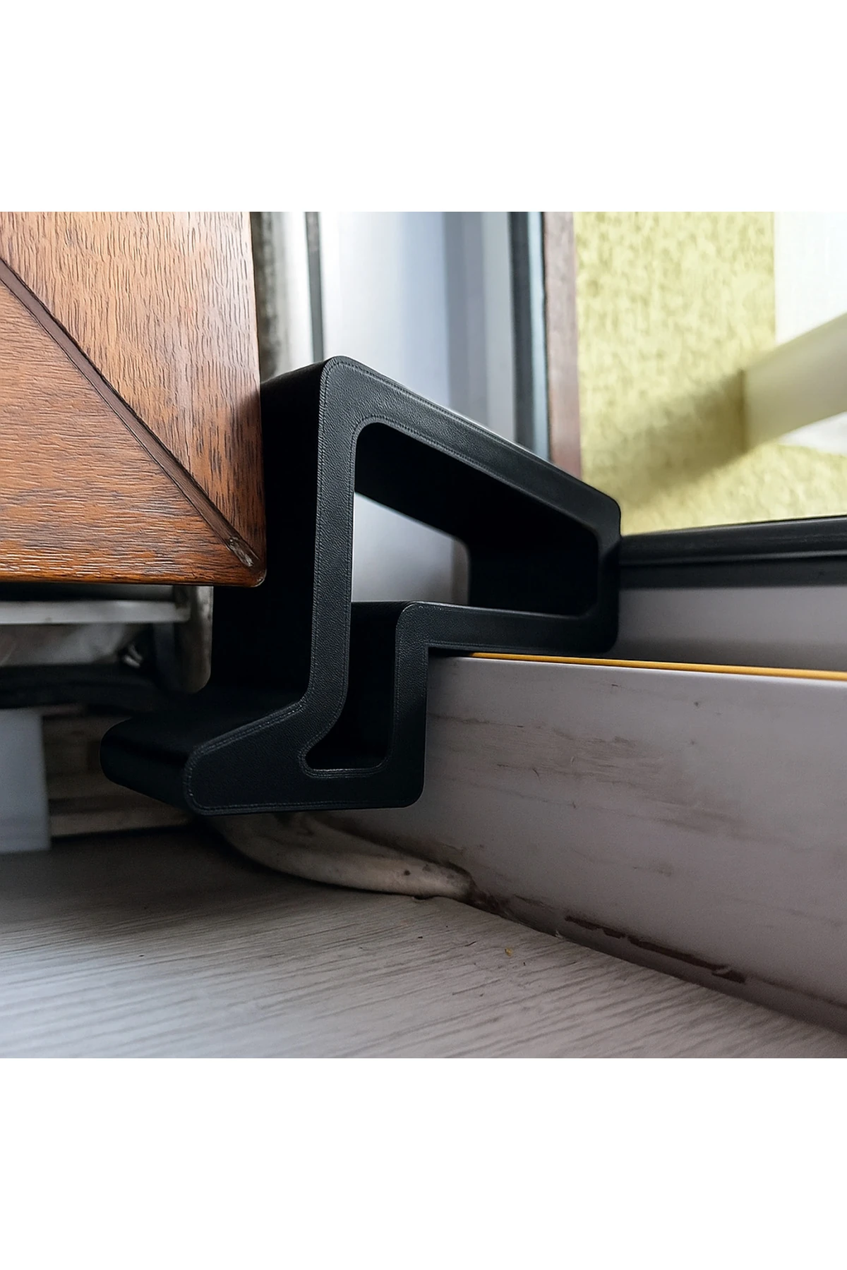 Balkon Pencere Durdurucu - Pencere Stoperi (1 Adet Plastik) Kapı Stoperi