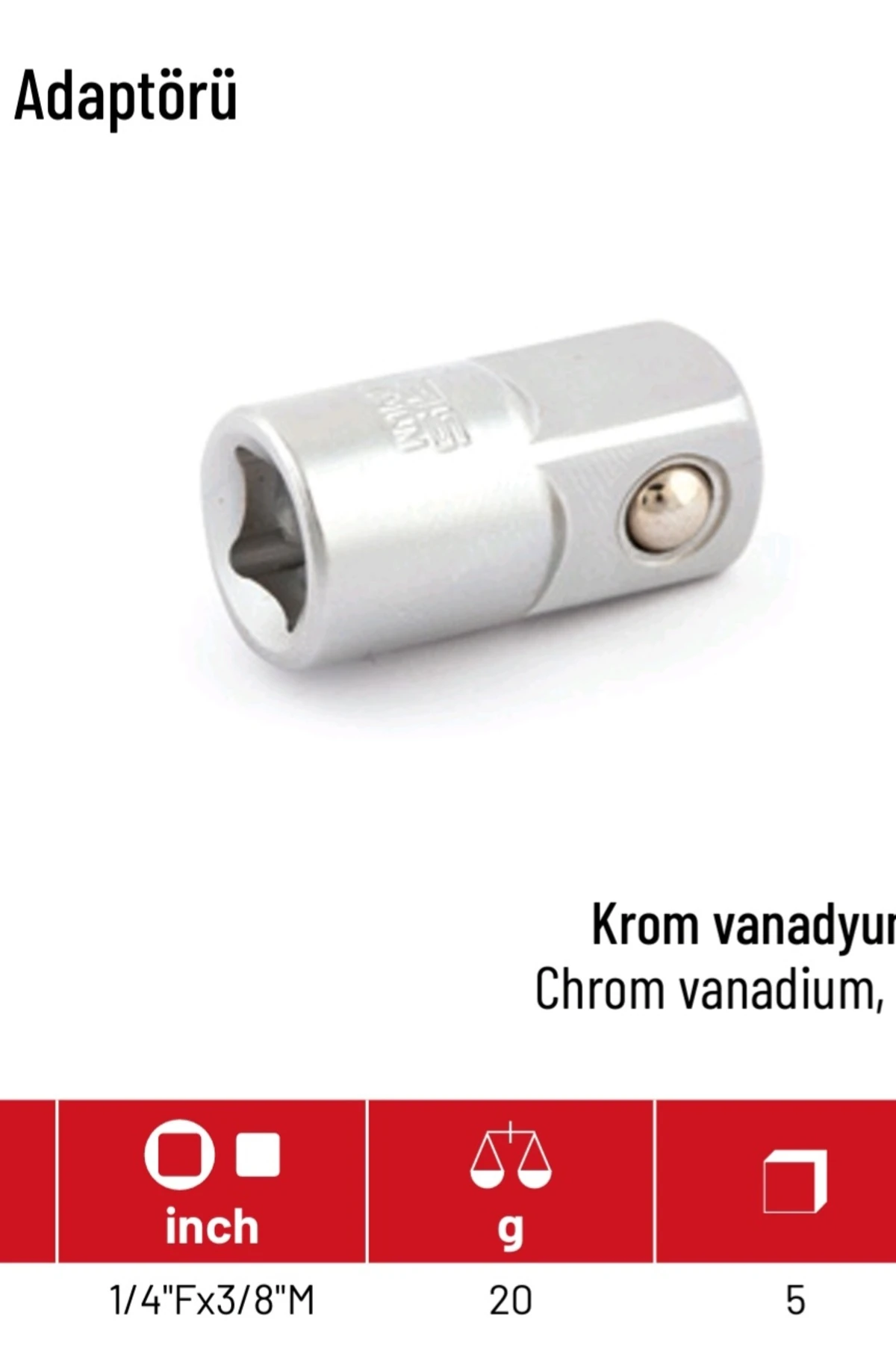 Lokma Adaptörü (1/4 - 3/8)