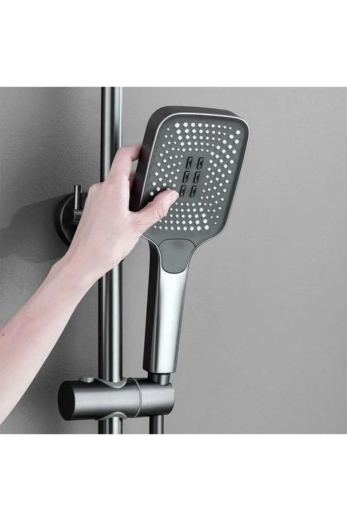 Piyano 5 Fonksiyonlu Kendinden Banyo Bataryalı Robot Duş Seti Şattaf Tepe Duşu Duş Set