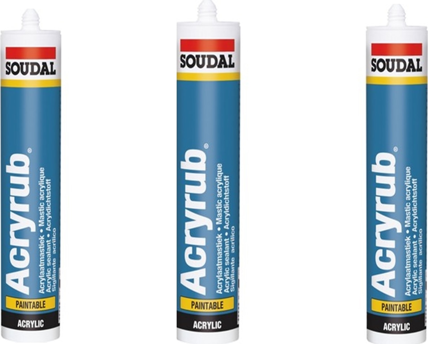 Acryrub Silikonize Mastik Kahverengi 310 ml 3'lü