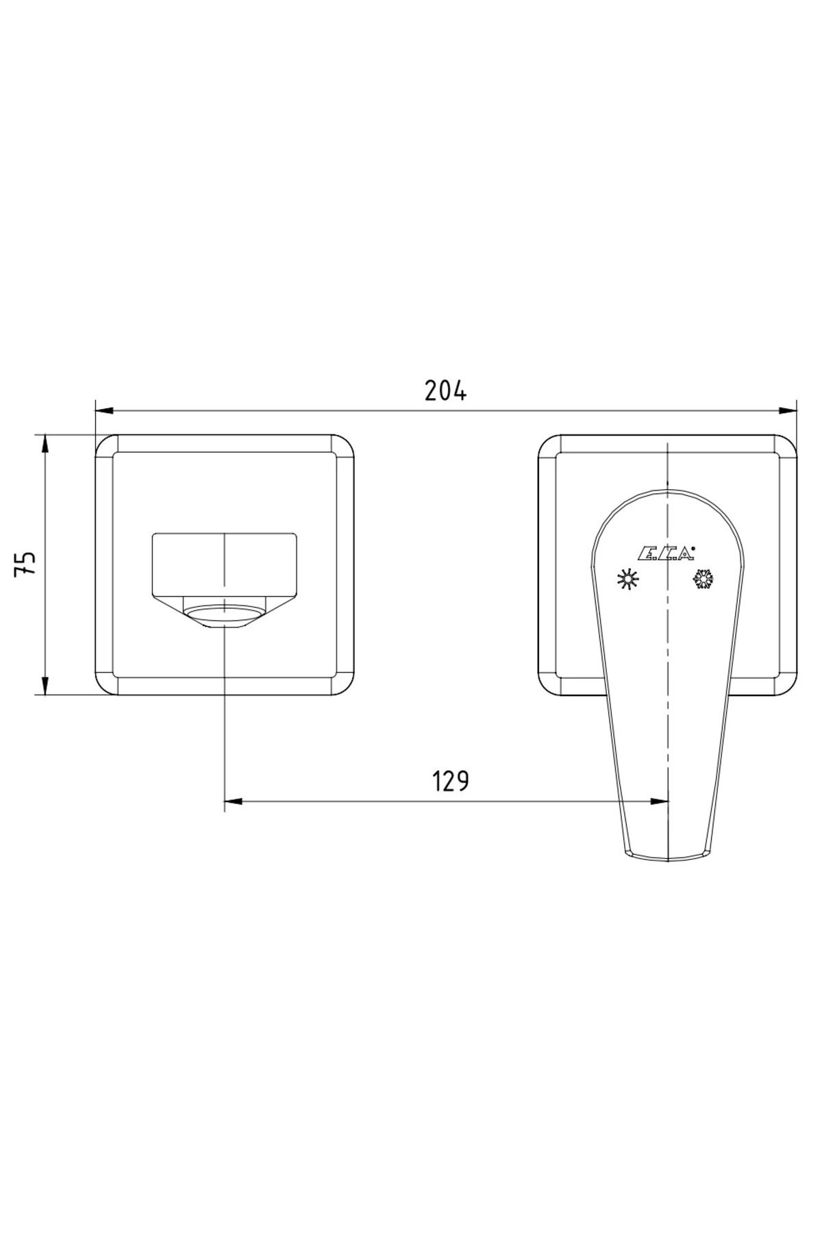 Niobe Ankastre Lavabo Bataryası Sıva Üstü Tek Rozet 102167613-K
